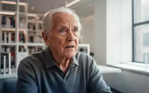 Eine ältere Person mit wachem Ausdruck in einer modernen Bibliothek, die geistige Vitalität im Alter symbolisiert. - Foto: über boerse-global.de