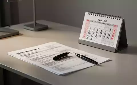 Ein Schreibtisch mit Steuerformularen, einem Füllfederhalter und einem Kalender, der auf den 31. Juli hinweist. - Foto: über boerse-global.de