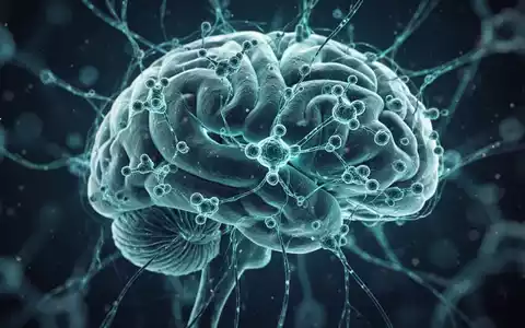 Stilisierte 3D-Darstellung eines menschlichen Gehirns mit leuchtenden neuronalen Verbindungen in einem Forschungslabor. - Foto: über boerse-global.de