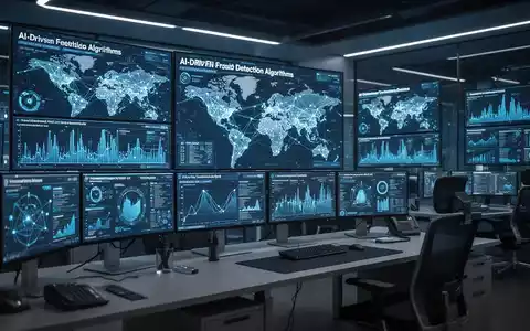 Modernes digitales Kommandozentrum für Finanzsicherheit mit leuchtenden Datenvisualisierungsbildschirmen und KI-Analysen. - Foto: über boerse-global.de