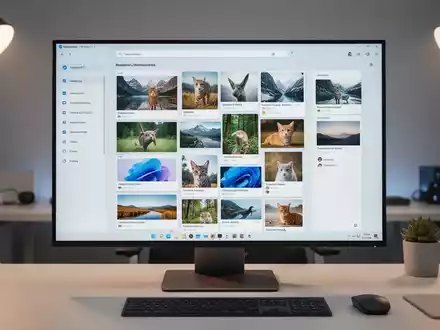 Moderner Windows 11-Bildschirm mit digitaler Fotogalerie-Anwendung. - Foto: über boerse-global.de