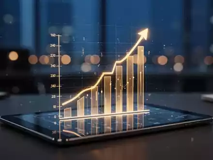 Digitales Wachstumsdiagramm auf einem Tablet, das den finanziellen Aufwärtstrend symbolisiert. - Foto: über boerse-global.de