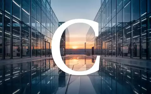 Abstrakte Darstellung einer modernen Glasfertigung bei Sonnenuntergang mit Fokus auf Lichtreflexionen und Architektur. - Foto: über boerse-global.de