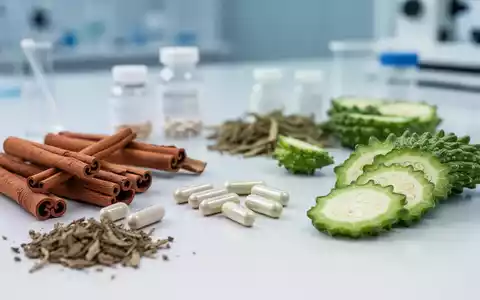 Verschiedene Nahrungsergänzungsmittel und natürliche Inhaltsstoffe wie Zimt auf einem Labortisch. - Foto: über boerse-global.de