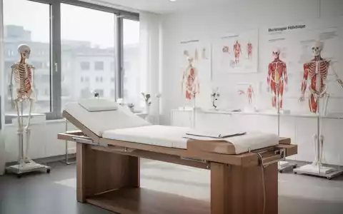 Heller Behandlungsraum in einer osteopathischen Praxis mit medizinischer Ausstattung und professionellem Ambiente. - Foto: über boerse-global.de