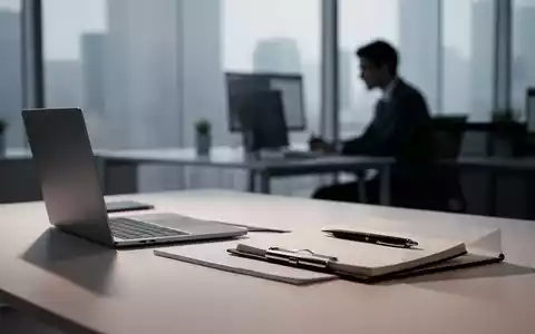 Ein moderner, aufgeräumter Schreibtisch mit Laptop in einem professionellen Büroumfeld. - Foto: über boerse-global.de