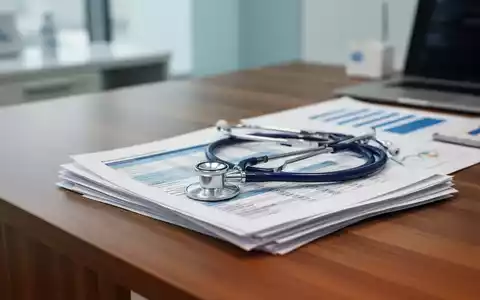 Stethoskop auf Finanzdokumenten und medizinischen Unterlagen in einer Arztpraxis als Symbol für die Gesundheitsreform. - Foto: über boerse-global.de