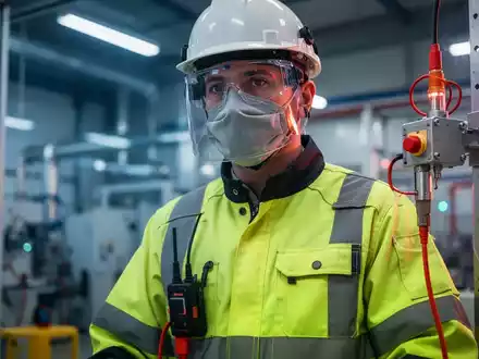Ein Techniker in antistatischer Schutzkleidung arbeitet in einem industriellen Umfeld an elektrischen Anlagen. - Foto: über boerse-global.de