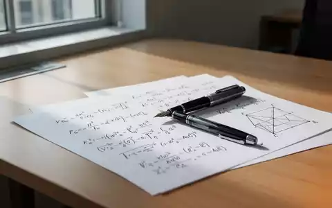 Nahaufnahme eines Füllfederhalters auf einem Blatt Papier mit komplexen mathematischen Gleichungen und handschriftlichen Beweisen. - Foto: über boerse-global.de