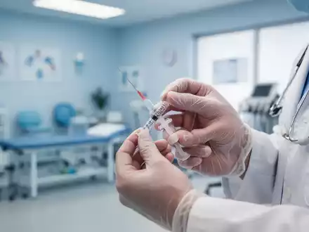 Ärztliche Hände bei der Vorbereitung einer medizinischen Injektion in einer modernen Klinik. - Foto: über boerse-global.de