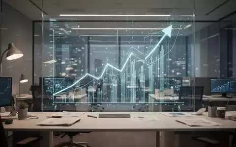 Abstrakte Datenvisualisierung eines wachsenden Diagramms auf einem modernen Monitor in einem professionellen Büro. - Foto: über boerse-global.de