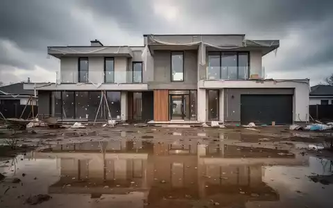 Modernes Wohngebäude nach einem Hochwasser mit Fokus auf Instandsetzung und steuerliche Aspekte. - Foto: über boerse-global.de