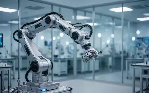 Ein hochmoderner modularer Roboterarm in einem professionellen industriellen Forschungslabor. - Foto: über boerse-global.de