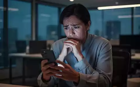 Eine besorgt wirkende Person schaut in einem abgedunkelten Raum auf ein Smartphone, das ein diffuses Licht auf das Gesicht wirft. - Foto: über boerse-global.de
