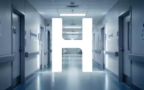 Abstrakte Darstellung eines modernen Klinikflurs in blauem Licht als Symbol für den Gesundheitssektor. - Foto: über boerse-global.de
