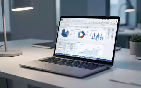 Laptop-Bildschirm mit professionellen Datenvisualisierungsdiagrammen und Analysegrafiken auf einem modernen Schreibtisch. - Foto: über boerse-global.de