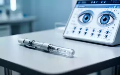 Medizinische Spritze und Sehtest-Tafel in einer klinischen Umgebung als Symbol für Forschung zu GLP-1-Nebenwirkungen. - Foto: über boerse-global.de