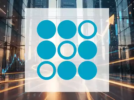 Abstrakte Darstellung von digitalem Finanzwachstum in einem modernen Bürogebäude bei goldenem Licht. - Foto: über boerse-global.de