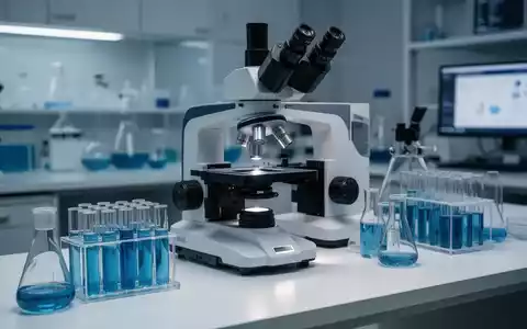 Moderne medizinische Laborausrüstung mit Reagenzgläsern und einem Mikroskop für die Alzheimer-Forschung. - Foto: über boerse-global.de
