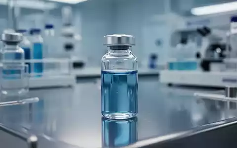Laborumgebung mit einem medizinischen Fläschchen auf einem Edelstahltisch als Symbol für gentherapeutische Forschung. - Foto: über boerse-global.de