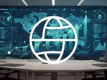 Abstraktes, modernes Büro-Ambiente mit digitaler Ästhetik, das technologisches Wachstum und Geschäftserfolg symbolisiert. - Foto: über boerse-global.de