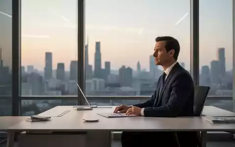 Führungskraft in einem modernen, minimalistischen Büro bei der Arbeit, symbolisch für Fokus und Stressbewältigung. - Foto: über boerse-global.de
