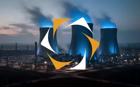 Moderne Industrieanlage eines Kernkraftwerks bei Dämmerung als Symbol für den Uran-Sektor. - Foto: über boerse-global.de