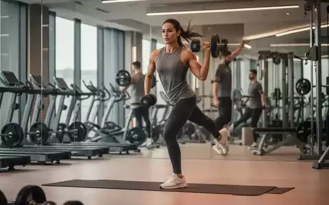 Person beim kombinierten Kraft- und Ausdauertraining in einem modernen Fitnessstudio zur Diabetes-Prävention. - Foto: über boerse-global.de