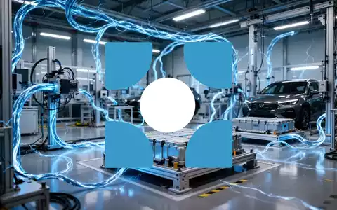 Abstrakte Darstellung von moderner Batterietechnologie und Energieforschung in einem hochmodernen Labor - Foto: über boerse-global.de