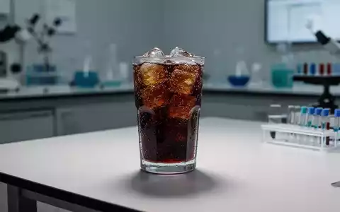 Ein Glas mit einem dunklen Erfrischungsgetränk auf einem Tisch in einer klinisch anmutenden Umgebung. - Foto: über boerse-global.de