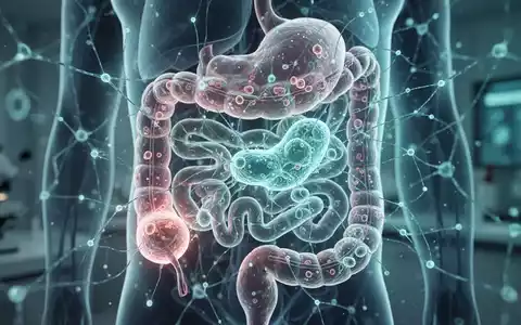 Visualisierung der Darm-Hirn-Achse mit leuchtenden mikrobiellen Strukturen und neuronalen Verbindungen. - Foto: über boerse-global.de
