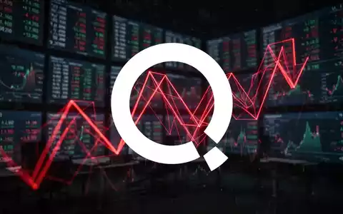 Abstrakte Darstellung eines volatilen Aktienmarktes mit fallenden roten Lichtspuren in einer düsteren Finanzumgebung - Foto: über boerse-global.de