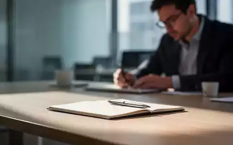 Ein minimalistischer Schreibtisch mit Notizbuch und Stift in einer konzentrierten Arbeitsatmosphäre. - Foto: über boerse-global.de