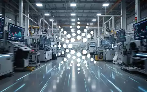 Abstrakte Darstellung einer modernen Industrieanlage mit Fokus auf Marktvolatilität und technologischem Wachstum. - Foto: über boerse-global.de