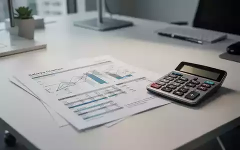 Ein modernes Büro mit Dokumenten zu Gehaltsanalysen und einem Taschenrechner auf einem Schreibtisch. - Foto: über boerse-global.de