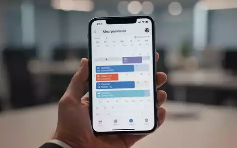 Ein Smartphone zeigt eine digitale Kalender-App mit Terminblöcken, die eine intuitive Terminverwaltung darstellen. - Foto: über boerse-global.de