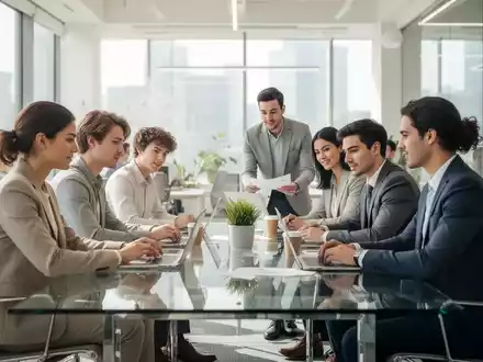 Junge Fachkräfte bei einer kooperativen Besprechung in einem modernen, hellen Start-up-Büro. - Foto: über boerse-global.de