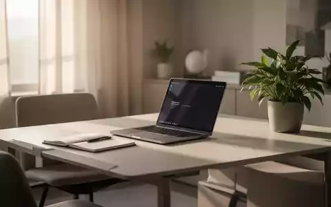 Ein aufgeräumter, moderner Schreibtisch in einem Homeoffice mit Laptop und einer Pflanze bei natürlichem Tageslicht. - Foto: über boerse-global.de