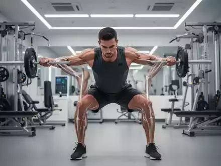 Ein Sportler bei isometrischem Krafttraining in einem modernen Sportlabor, Fokus auf Muskelanspannung und Biomechanik. - Foto: über boerse-global.de
