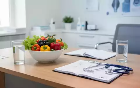 Frisches Gemüse und ein Stethoskop auf einem Schreibtisch als Symbol für eine ernährungsbasierte medizinische Therapie. - Foto: über boerse-global.de