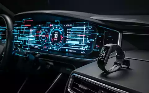 Ein modernes Autocockpit und ein Fitness-Tracker, die die Verbindung zwischen vernetzter Mobilität und sensiblen Daten verdeutlichen. - Foto: über boerse-global.de