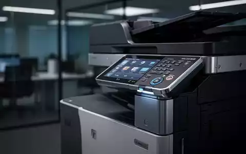 Ein professioneller Multifunktions-Bürodrucker in einem modernen Firmenumfeld. - Foto: über boerse-global.de