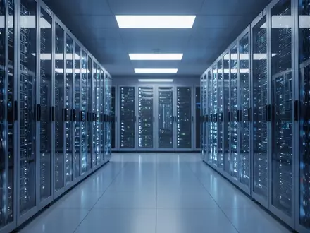 Moderne Server-Racks in einem sicheren Rechenzentrum, die Cloud-Infrastruktur und Datensouveränität repräsentieren. - Foto: über boerse-global.de