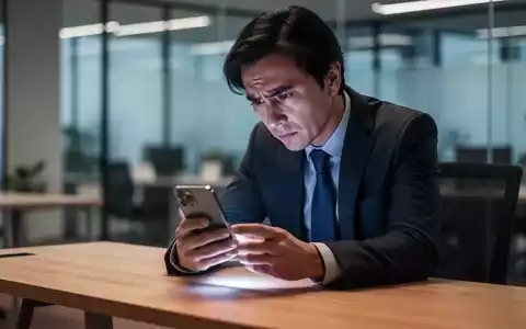 Person an einem Schreibtisch, die konzentriert auf ein Smartphone blickt, symbolisiert die Herausforderungen digitaler Ablenkung. - Foto: über boerse-global.de
