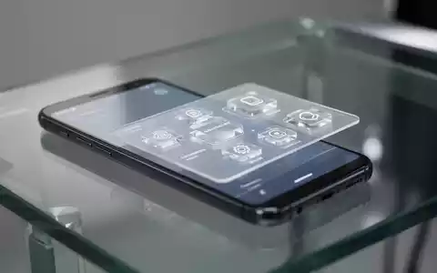 Nahaufnahme eines modernen Smartphone-Bildschirms mit minimalistischer, transparenter Oberfläche auf einem sauberen, professionellen Schreibtisch. - Foto: über boerse-global.de