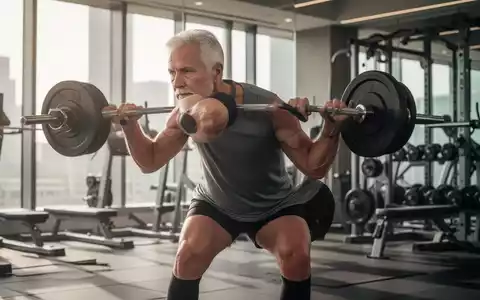 Eine sportliche Person ĂŒber 50 trainiert konzentriert an einem FitnessgerĂ€t in einem hellen, modernen Fitnessstudio. - Foto: ĂŒber boerse-global.de