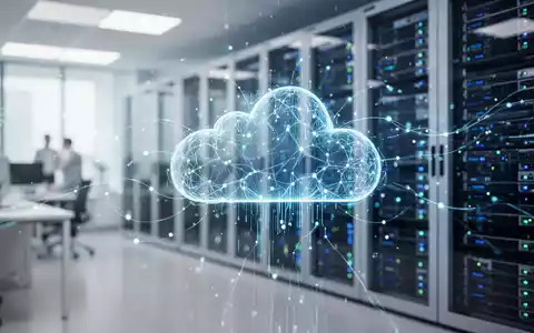 Moderne Büro- und IT-Umgebung mit abstrakten digitalen Datenverbindungen und Cloud-Technologie-Symbolik. - Foto: über boerse-global.de