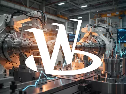 Moderne industrielle Fertigungshalle in der Luftfahrttechnik mit präzisen Maschinen und fokussiertem Licht. - Foto: über boerse-global.de