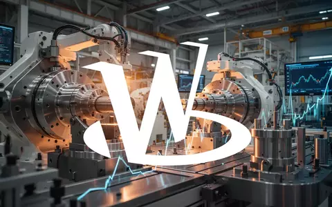 Moderne industrielle Fertigungshalle in der Luftfahrttechnik mit präzisen Maschinen und fokussiertem Licht. - Foto: über boerse-global.de