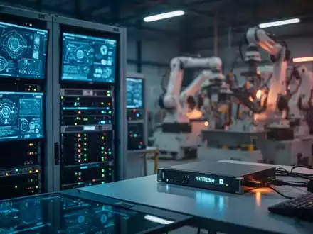 Digitale Kontrollzentrale einer Industrieanlage mit Fokus auf IT-Sicherheit und moderne Überwachungstechnik. - Foto: über boerse-global.de